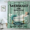 Vintage Mermaid Shower Curtain For A Relaxing Ocean Bath - Waterproof Fabric