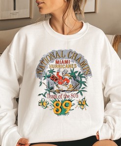 Vintage Miami Hurricanes 1989 National Champs T-Shirt Sweatshirt Fan Gift