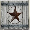 Vintage Modern Rustic Waterproof Red Star Fabric Shower Curtain