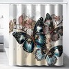 Vintage Monarch Butterfly Print Shower Curtain For Dreamlike Bathroom Decor