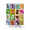 Vintage Mushroom Shower Curtain - Retro Aesthetic Bathroom Decor