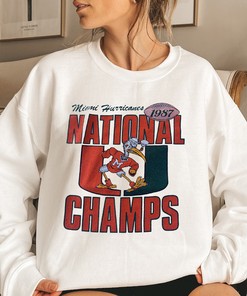 Vintage NCAA Miami Hurricanes 1987 National Champs T-Shirt Sweatshirt Fan Gift