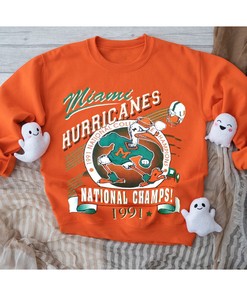 Vintage NCAA Miami Hurricanes 1991 Champs T-Shirt Sweatshirt Fan Gift
