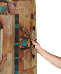 Vintage Native American Shower Curtain - Tribal and Navajo Design for a Southwestern-Inspired Bathroom