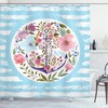 Vintage Nautical Anchor Shower Curtain - Marine Design for a Coastal-Inspired Bathroom 