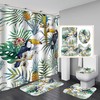 Vintage Palm Leaf Pineapple Shower Curtain - Retro Tropic Vibes
