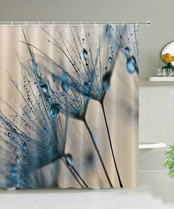 Vintage Palm Leaf Shower Curtain - Beach Party Bathroom Decor