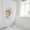 Vintage Parisian Rose Artwork French Botanical Shower Curtain With A Boho Bathroom Vibe