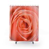 Vintage Peach Floral Print Shower Curtain to Bring a Rustic Look