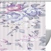 Vintage Peony Rose Print Shower Curtain for a Nostalgic Bathroom