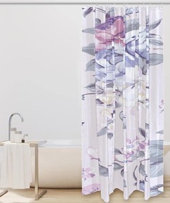 Vintage Peony Rose Print Shower Curtain for a Nostalgic Bathroom