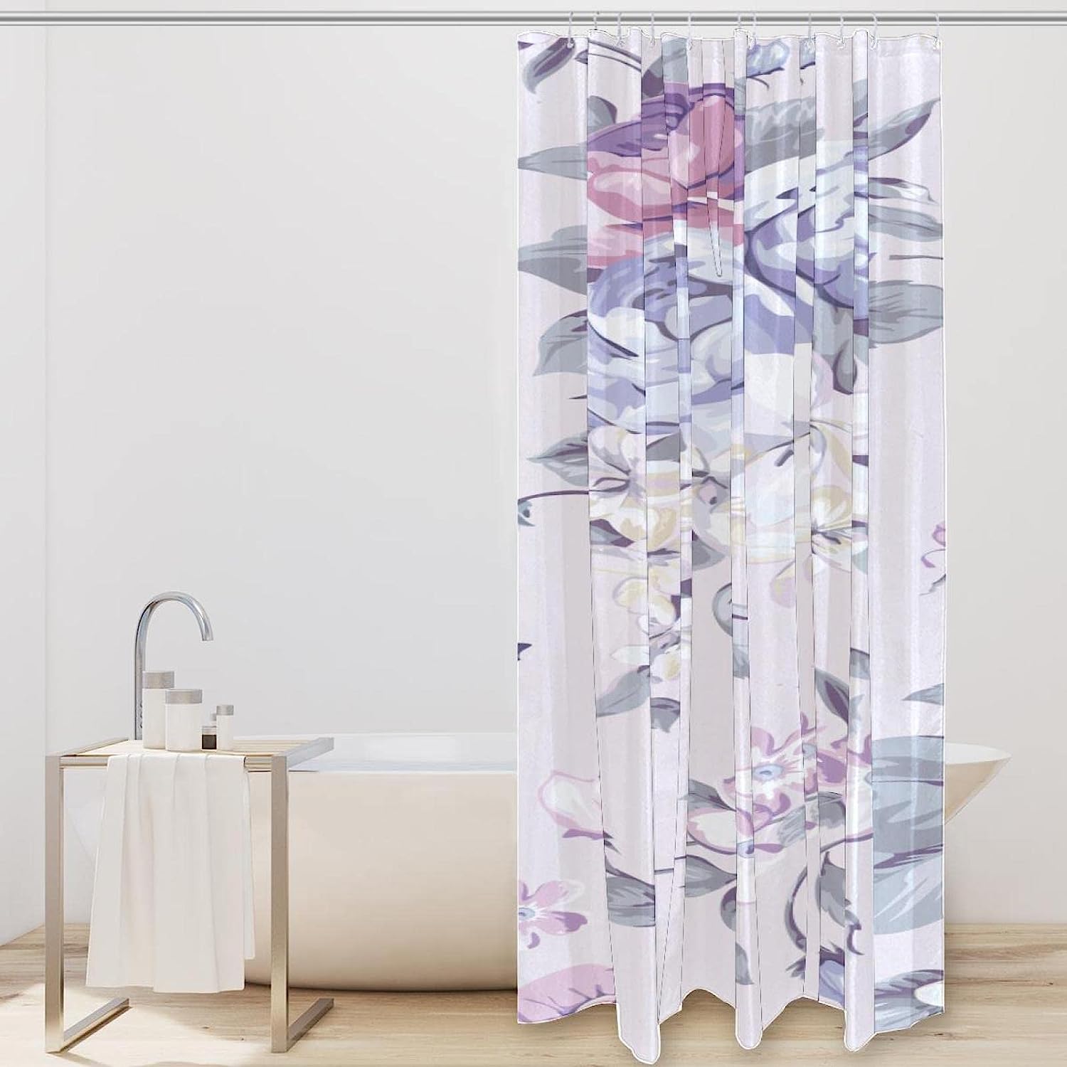 Vintage Peony Rose Print Shower Curtain for a Nostalgic Bathroom