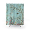 Vintage Romantic Cherry Blossom Landscape Chinoiserie Shower Curtain