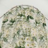 Vintage Rose Print Shower Curtain, Botanical Bathroom Decor with White Background and Geometric Design