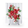 Vintage Rose Shower Curtain - Romantic Design with Red Roses for Your Bathroom 