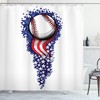 Vintage Rustic Bathroom Decor Shower Curtain with Stars and Bear Tree Design 