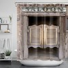 Vintage Rustic Country Farmhouse Saloon Bar Cowboy Shower Curtain for Bathroom