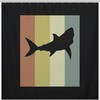 Vintage Shark Shower Curtain - Fabric Bath Curtains with Shark Design for a Playful Bathroom 