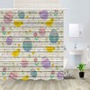 Vintage Shower Curtain With Easter Bunny & Chick - Fun Animal Bathroom Decoration
