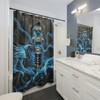 Vintage Skull Fabric Shower Curtain - Vintage Skull Bathroom Decor 