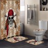Vintage Skull Paisley Design Print Shower Curtain