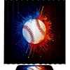 Vintage Sport Baseball Art Shower Curtain with Antique Design 