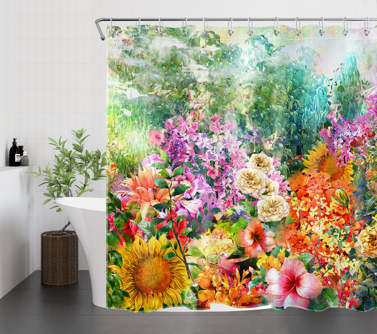 Vintage Spring Shower Curtain - Image 2