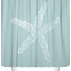 Vintage Starfish Illustration Shower Curtain For A Seaside Bathroom