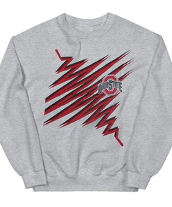 Vintage Style 90s Shockwave Ohio State Buckeyes Collision Graphic Sweatshirt Hoodie T-Shirt