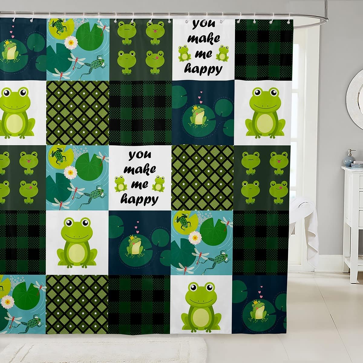 Vintage Style Cartoon Fruits Pineapples Sunglasses Shower Curtain For Your Bathroom