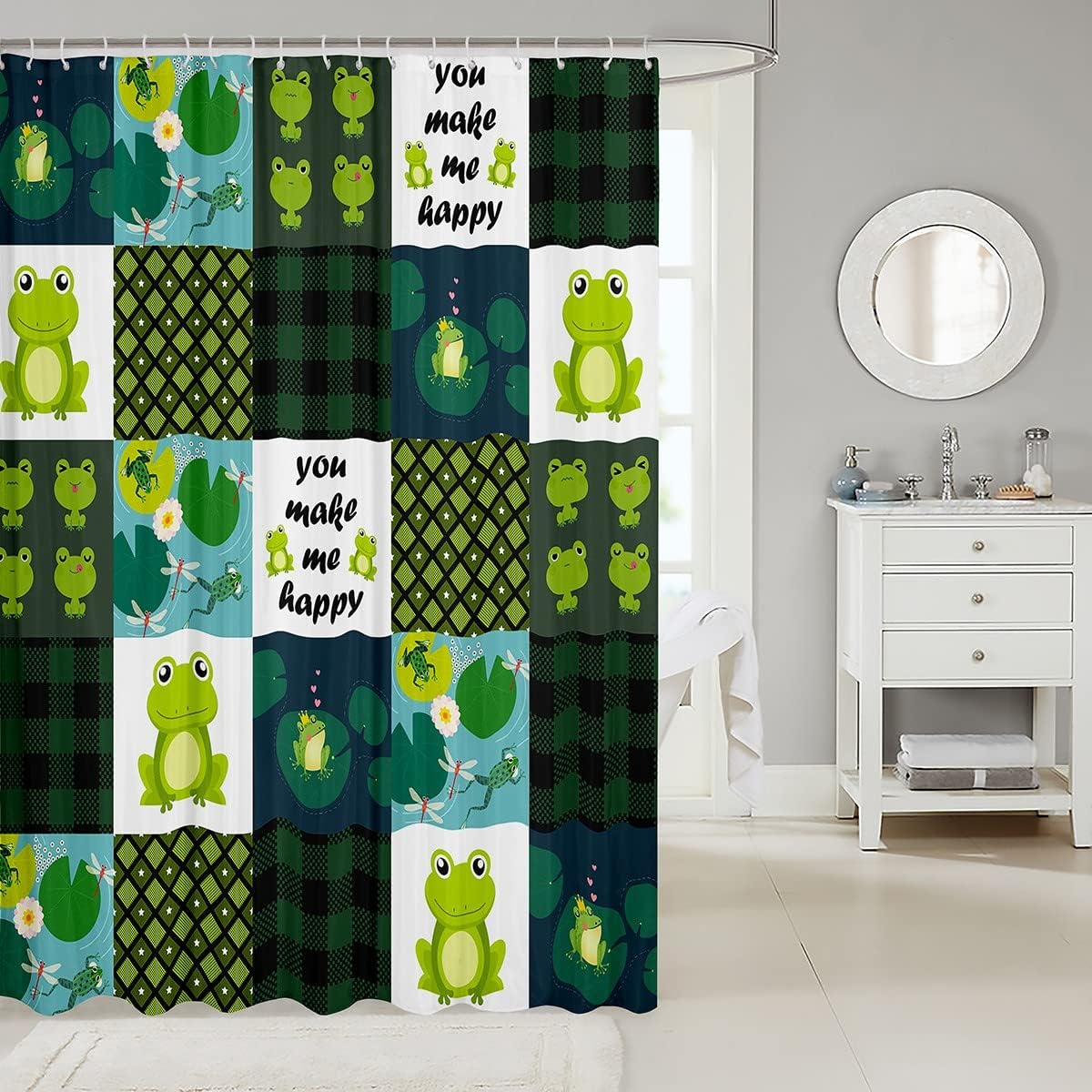 Vintage Style Cartoon Fruits Pineapples Sunglasses Shower Curtain For Your Bathroom - Image 2