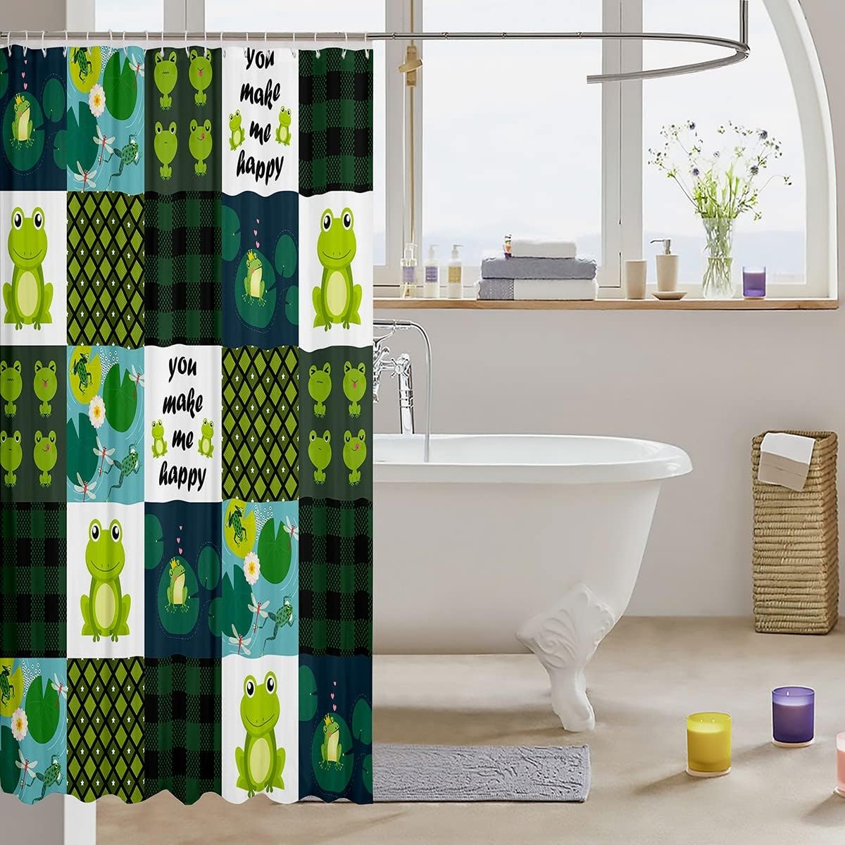 Vintage Style Cartoon Fruits Pineapples Sunglasses Shower Curtain For Your Bathroom - Image 3