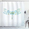 Vintage Style Dragonfly Shower Curtain For Bathroom