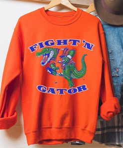 Vintage Style Florida Gators Tee Fighting Gator Hoodie Sweatshirt Combo