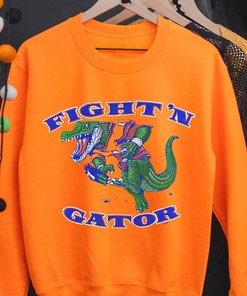 Vintage Style Florida Gators Tee Fighting Gator Hoodie Sweatshirt Combo