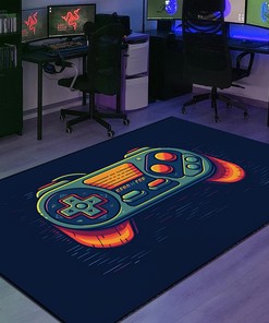 Vintage Style Game Room Carpet - Personalized Area Rug for Teen Boys - Perfect for Home Decoration M21