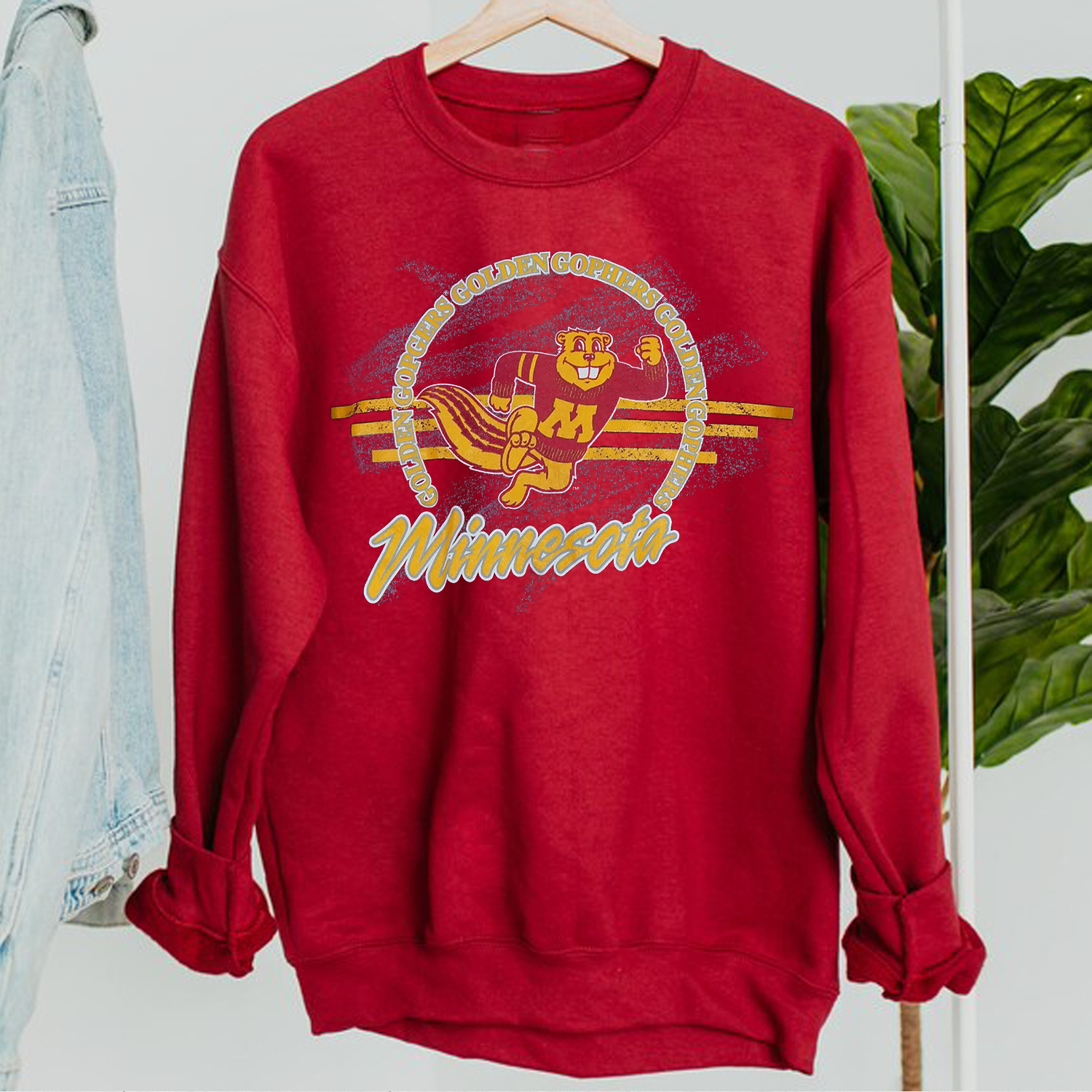 Vintage Style Minnesota Gophers Spell Out Sweatshirt - Minneapolis U of M Sweatshirt