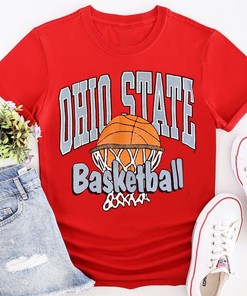 Vintage Style Ohio State Buckeyes College Basketball Hoodie & Tee-Shirt