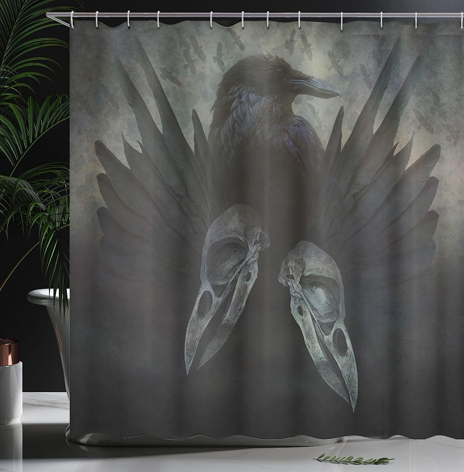 Vintage Style Ottoman Palace Balcony For Sultans Red Rose Flowers Ivy Terrace Print Shower Curtain - Image 3