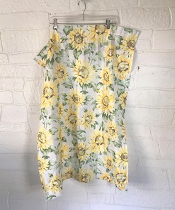 Vintage Sunflower Curtain - Yellow Kitchen and Bathroom Window Covering for a Cozy Home 
