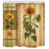 Vintage Sunflower Shower Curtain - Creative Fabric Design for a Modern Bathroom 