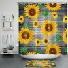 Vintage Sunflower Shower Curtain - Rustic Wood Planks with a Touch of Nature for Your Bathroom 
