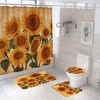 Vintage Sunflower Shower Curtain for a Nostalgic and Romantic Bathroom 