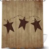 Vintage Texas Star Shower Curtain - Rustic Iron Stars and Americana Design for Western-Inspired Bathroom 
