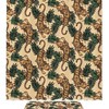Vintage Tigers Print Shower Curtain - Wildlife Image Print Design for a Nature-Inspired Bathroom 