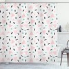 Vintage Triangles Dots Print Shower Curtain For Retro Bathroom