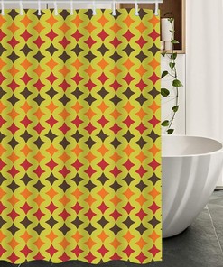 Vintage Two Sided Stars in Night Sky Print Shower Curtain for Cosmic Bathroom Decor