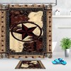 Vintage Western Style Shower Curtain - Texas Star Design for a Rustic Bathroom 