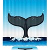 Vintage Whale Tale Shower Set With Waterproof Fabric And Bath Accessories