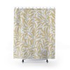 Vintage William Morris Golden White Willow Bough Shower Curtain - Antique English Print Bathroom Decor